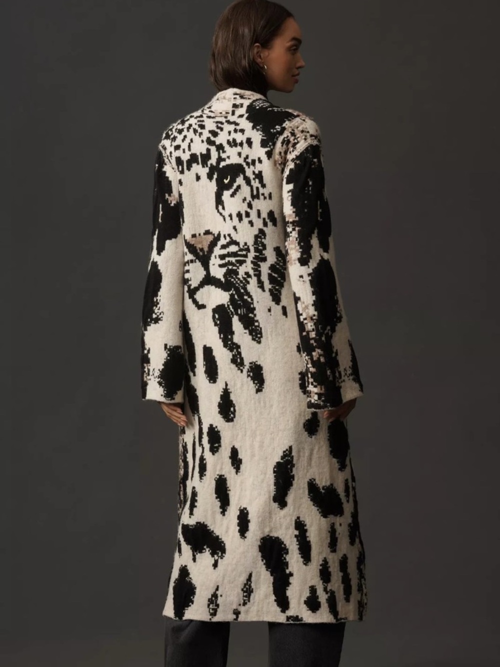 Pilcro Leopard Print Sweater Duster XS-S US size - Picture 2 of 4